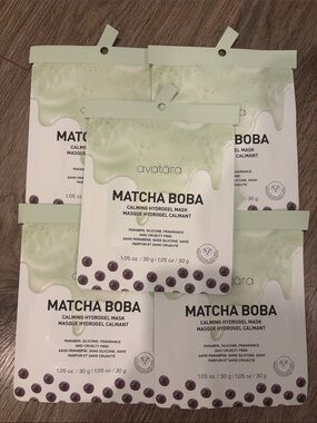 Avatara Matcha Boba calming hydrogel face masks - SET OF 5!     beauty skincare